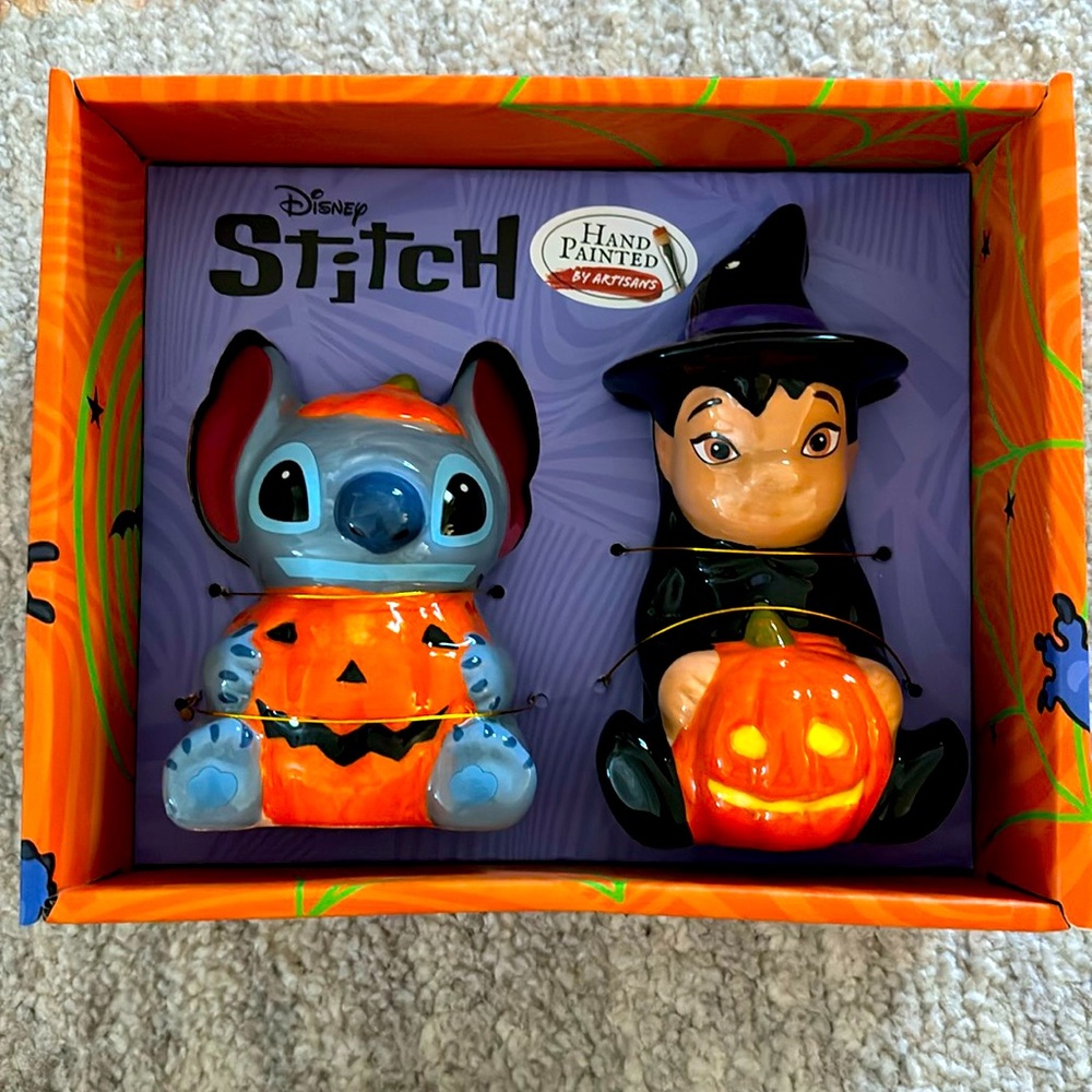 LILO and stitch ceramic salt and pepper shakers